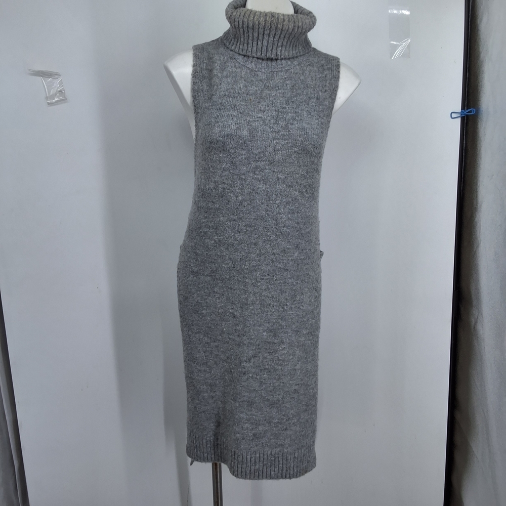 bishop + young Medium Light Gray Knit Sweater Side Cut Out
